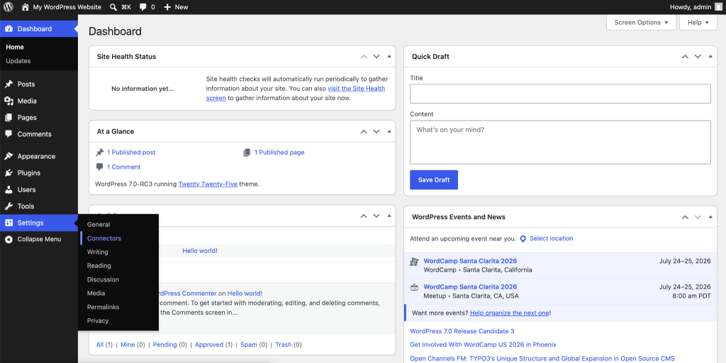 Image of WordPress Admin Update